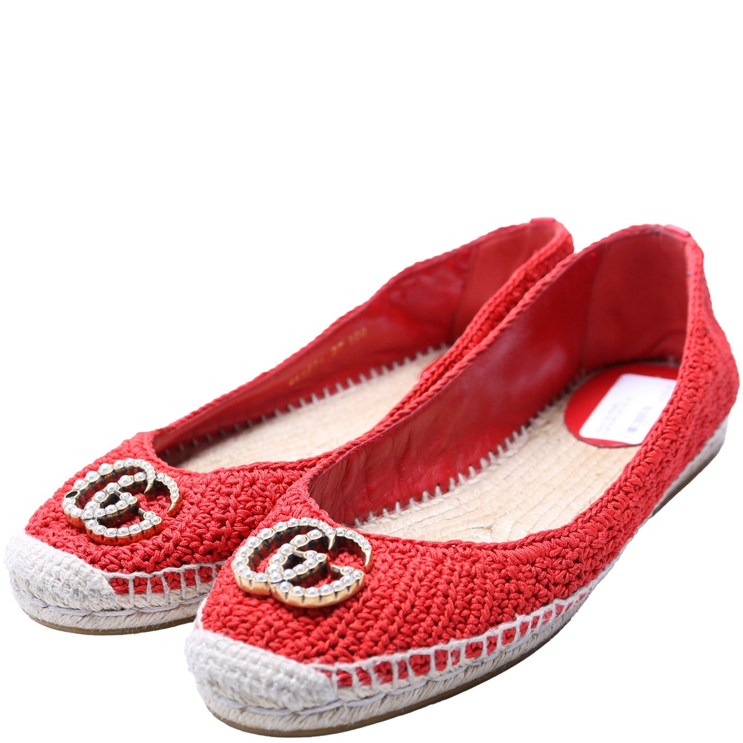 Gucci GG Pearl Espadrilles Size