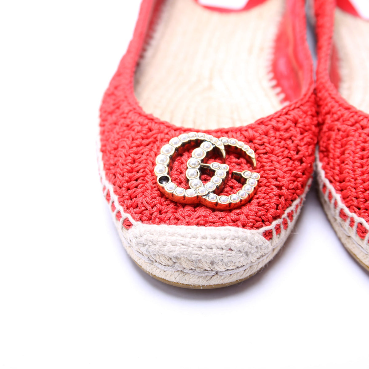 GG Pearl Espadrilles Size