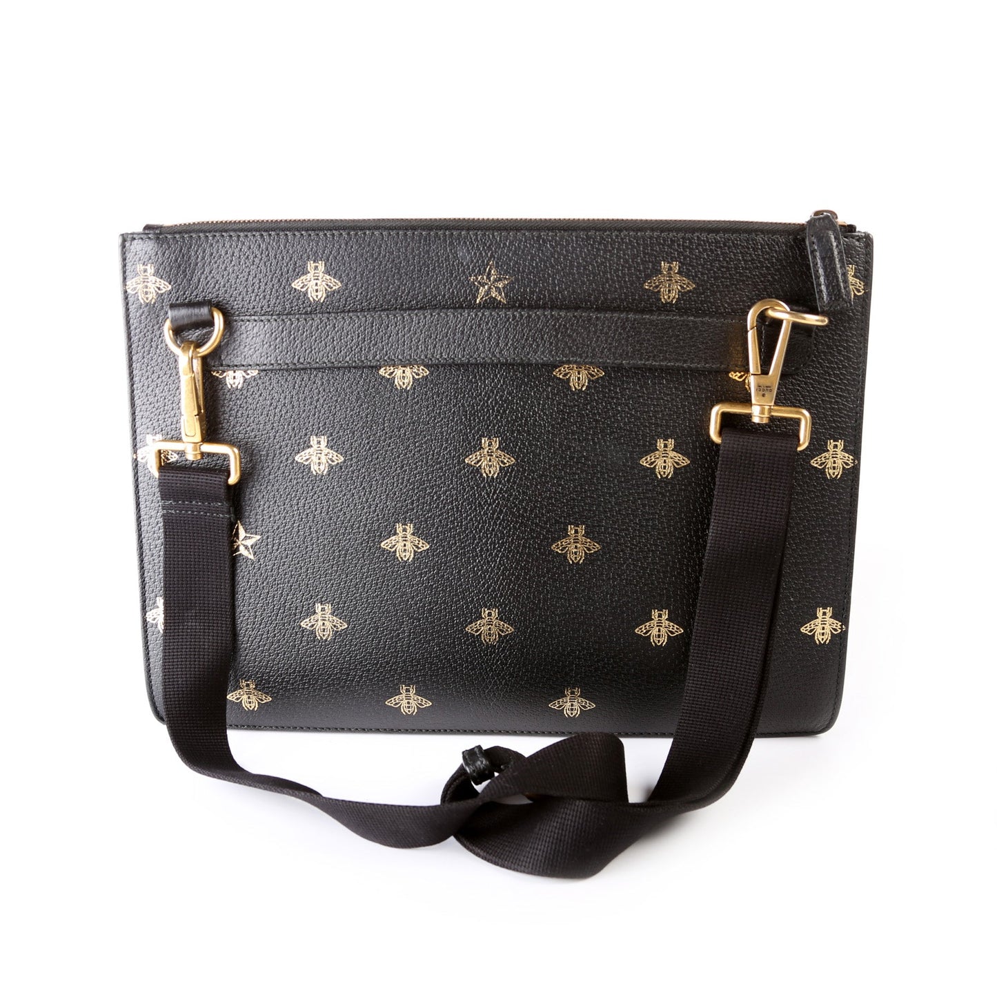 Gucci  Bee Star Leather Messenger Bag