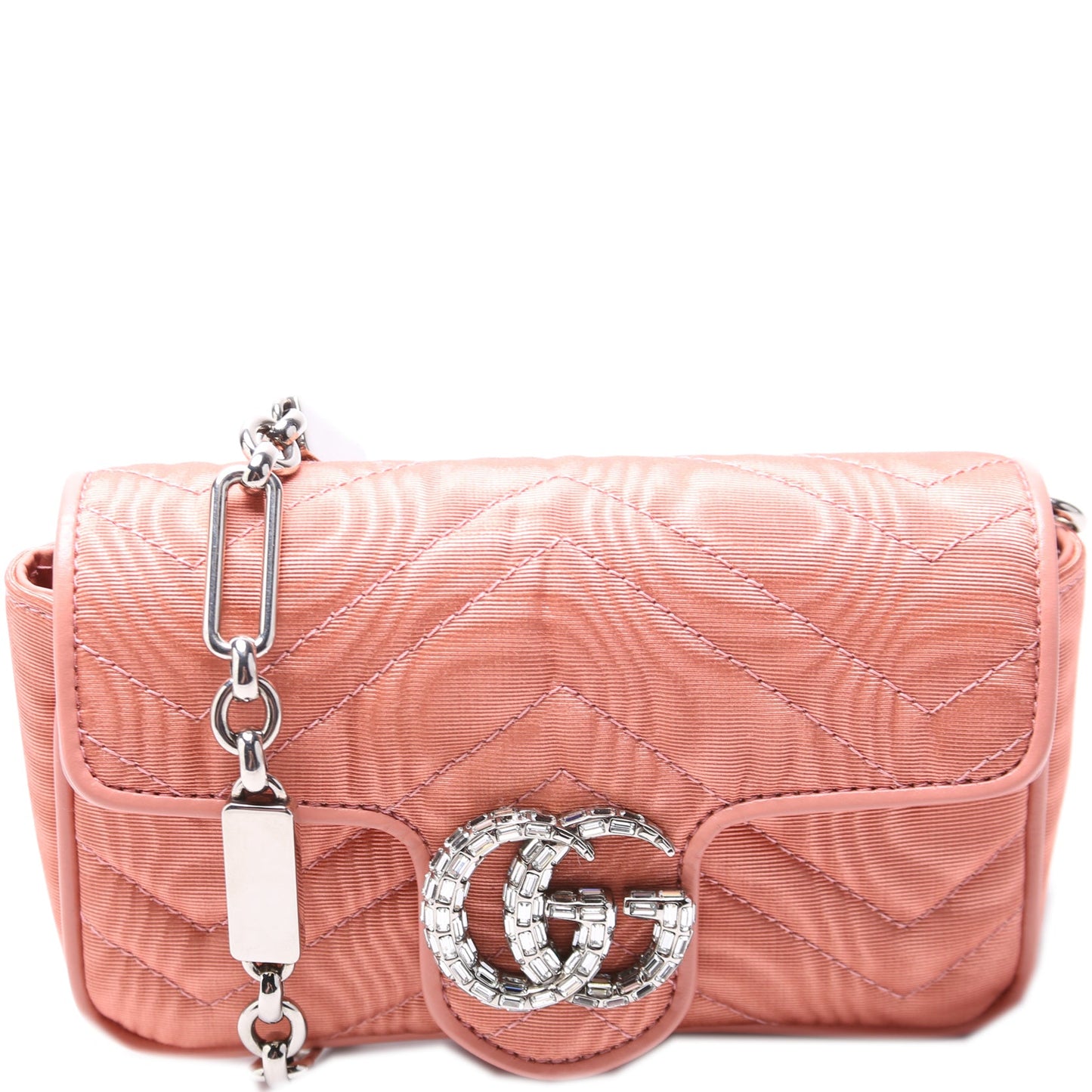 Gucci Marmont Rhinestone Moire Mini Belt Bag