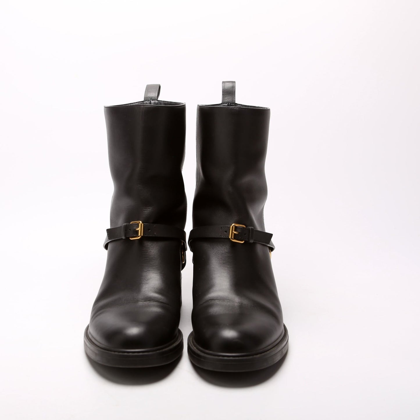 Gucci Horsebit Leather Moto Boots Size