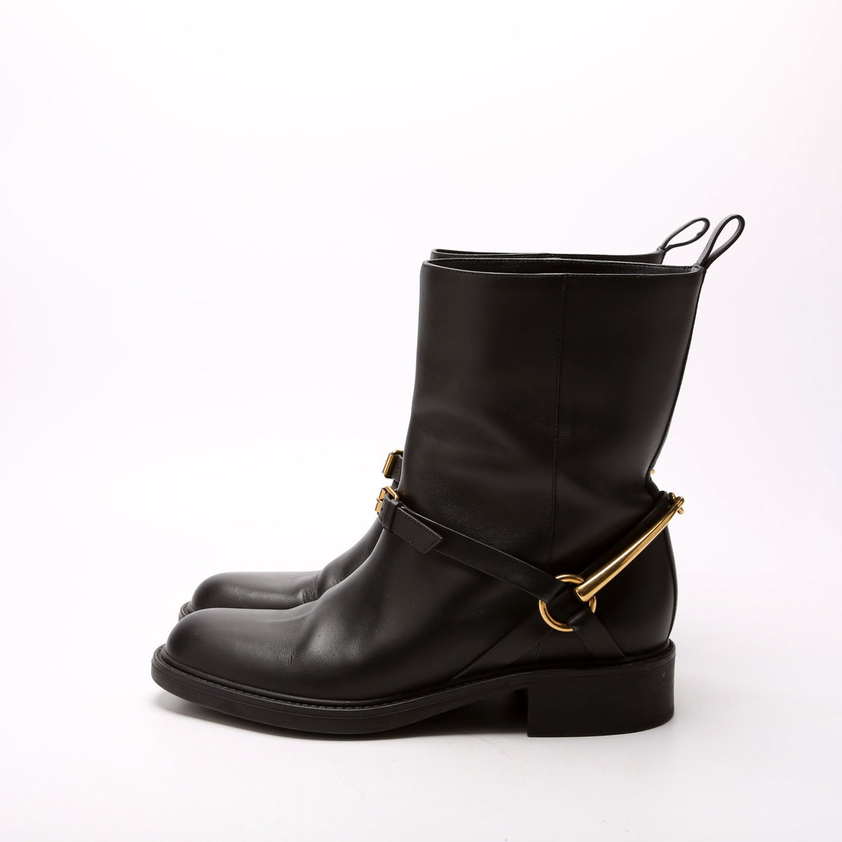 Horsebit Leather Moto Boots Size
