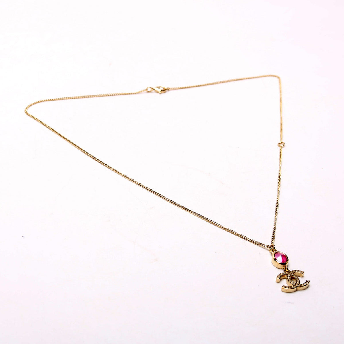CC Crystal And Stone Drop Necklace