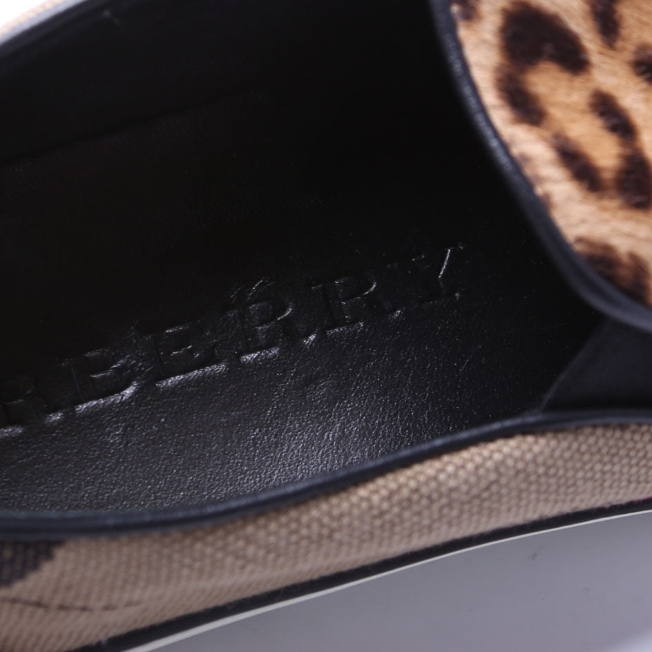 Check Pony Hair Slip On Sneakers Size 40