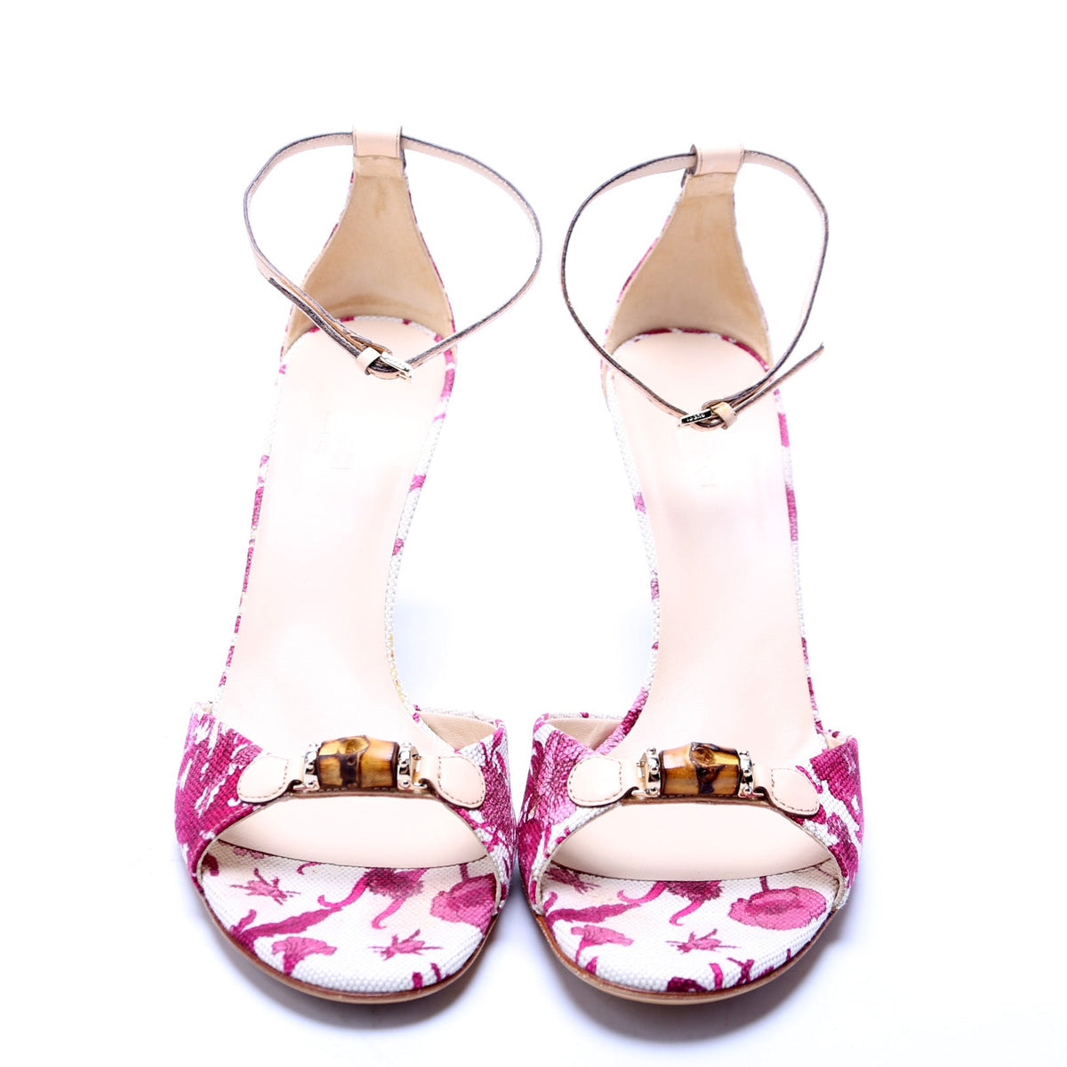 Floral Canvas Heeled Sandals Size .
