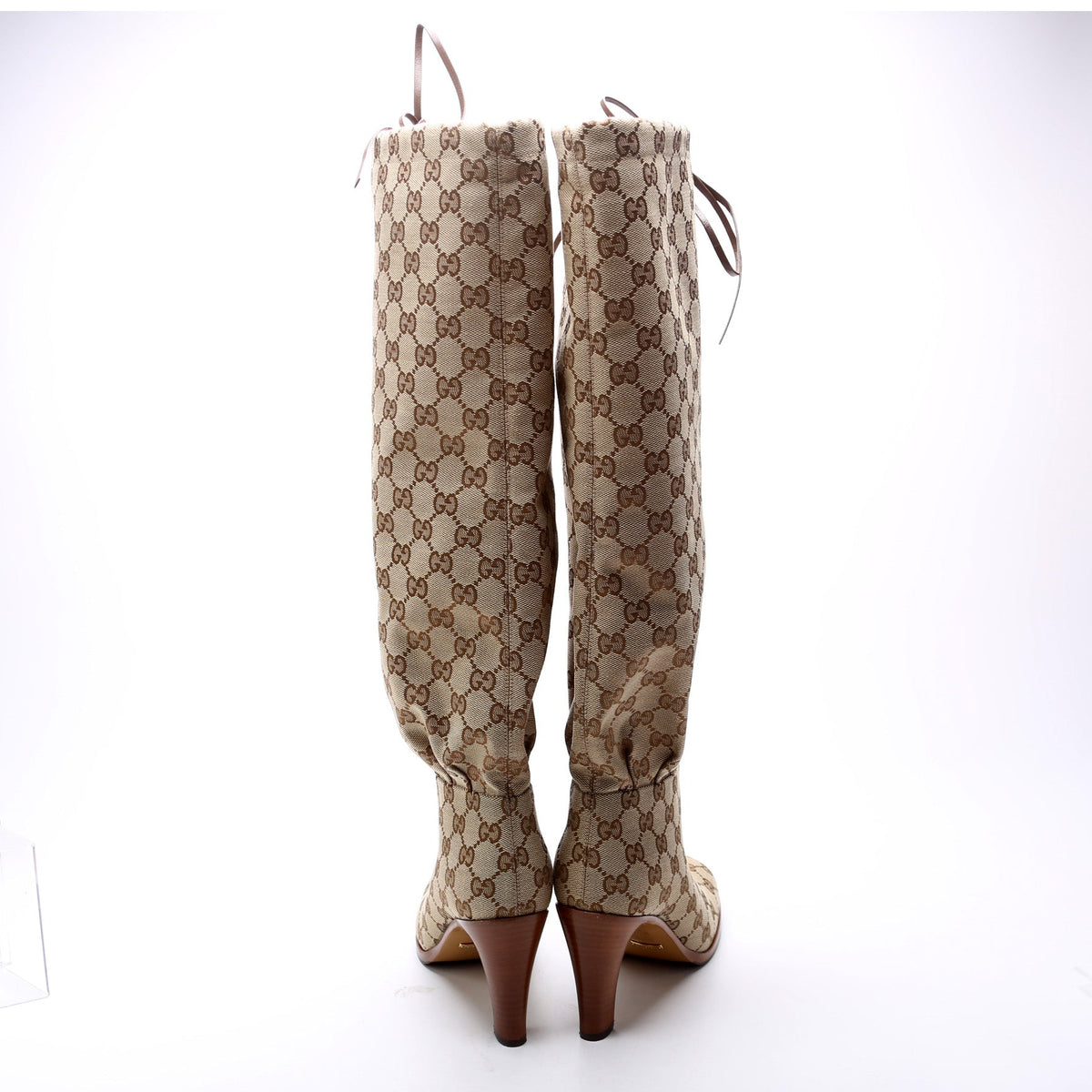 GG Canvas Mid Heel Tall Boots Size .