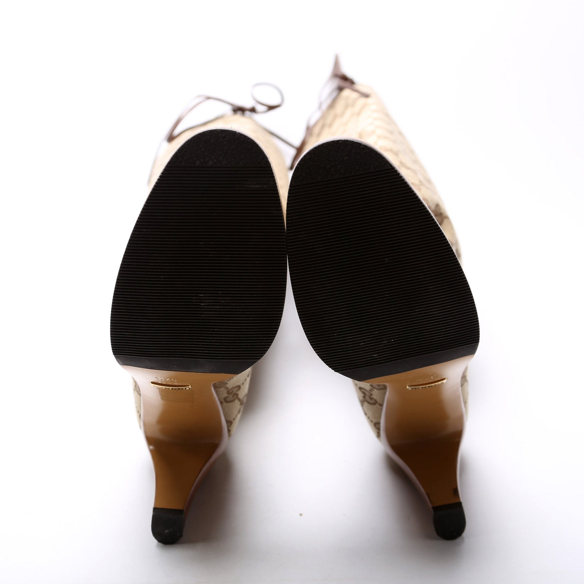 GG Canvas Mid Heel Tall Boots Size .