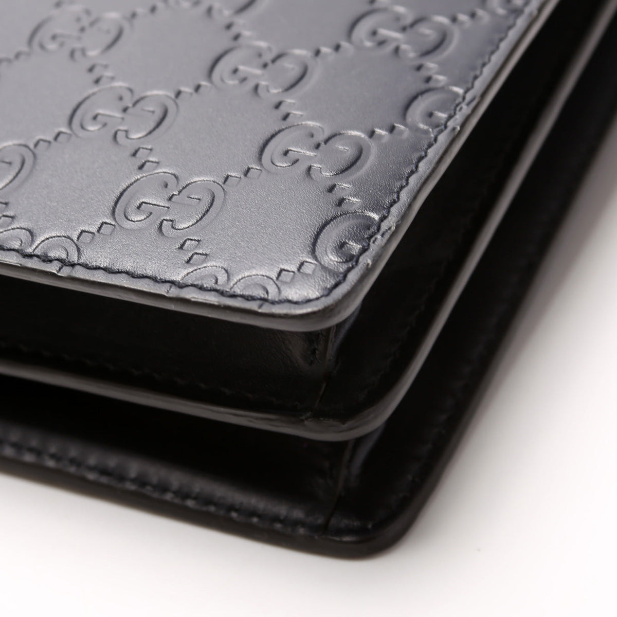 GG Leather Double Zip Messenger