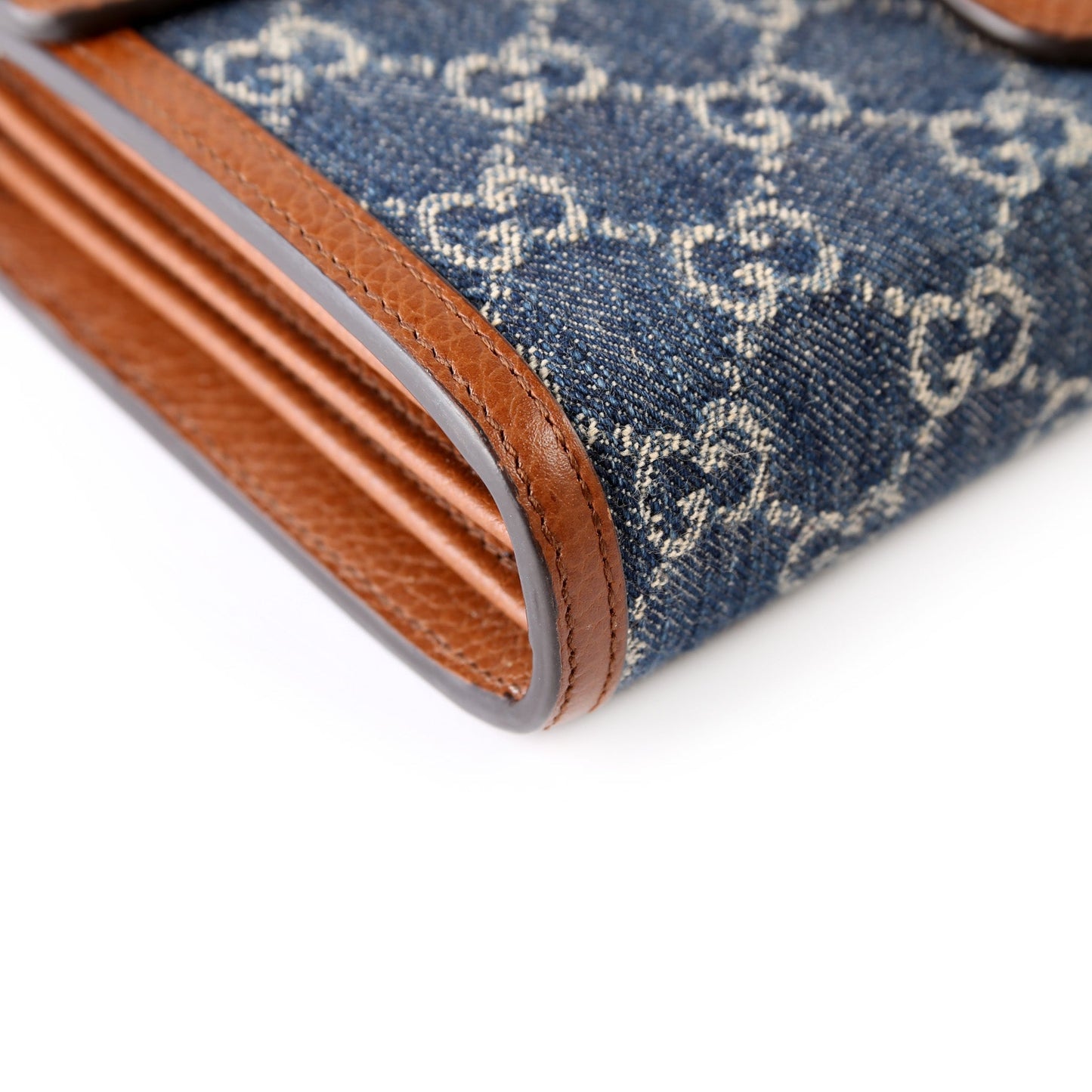 Dionysus GG Denim Mini Wallet