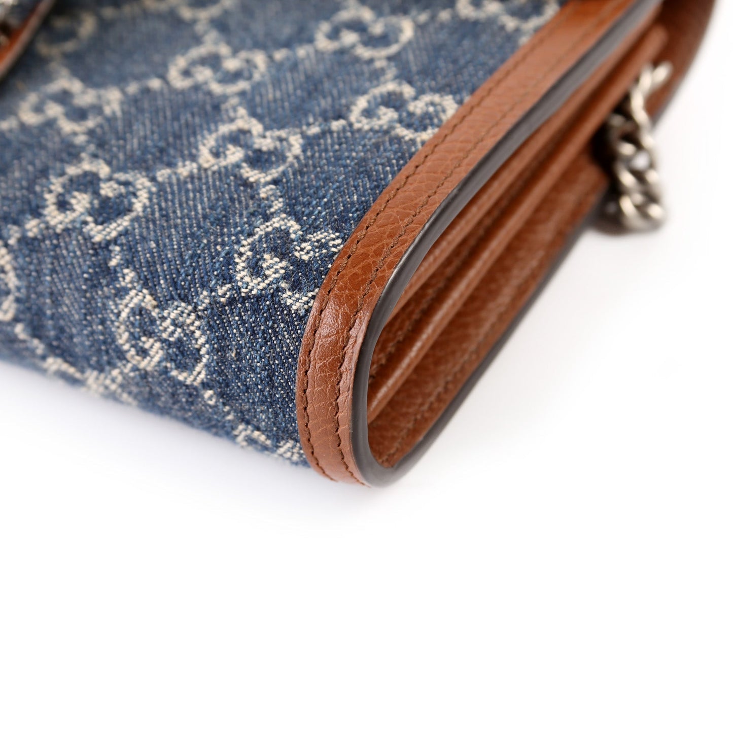 Dionysus GG Denim Mini Wallet