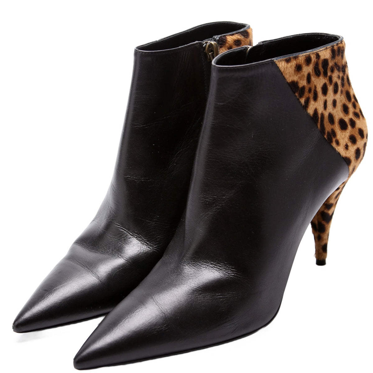 Kiki Leopard Ankle Boots Size