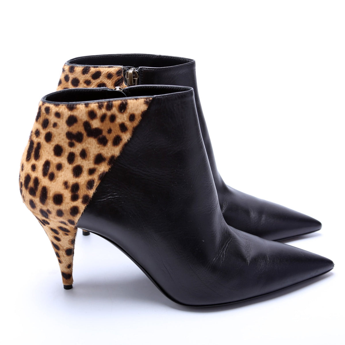 Kiki Leopard Ankle Boots Size