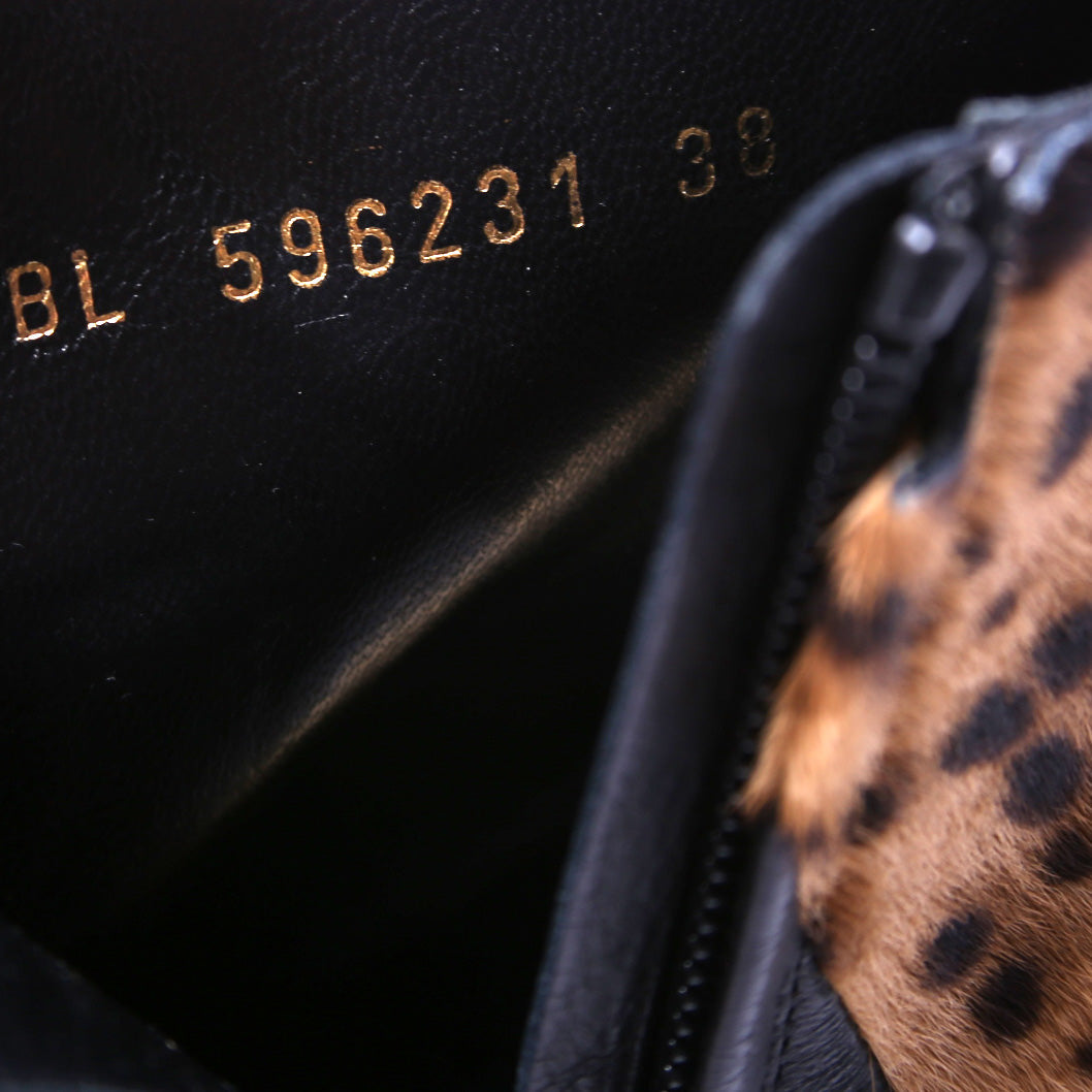 Kiki Leopard Ankle Boots Size