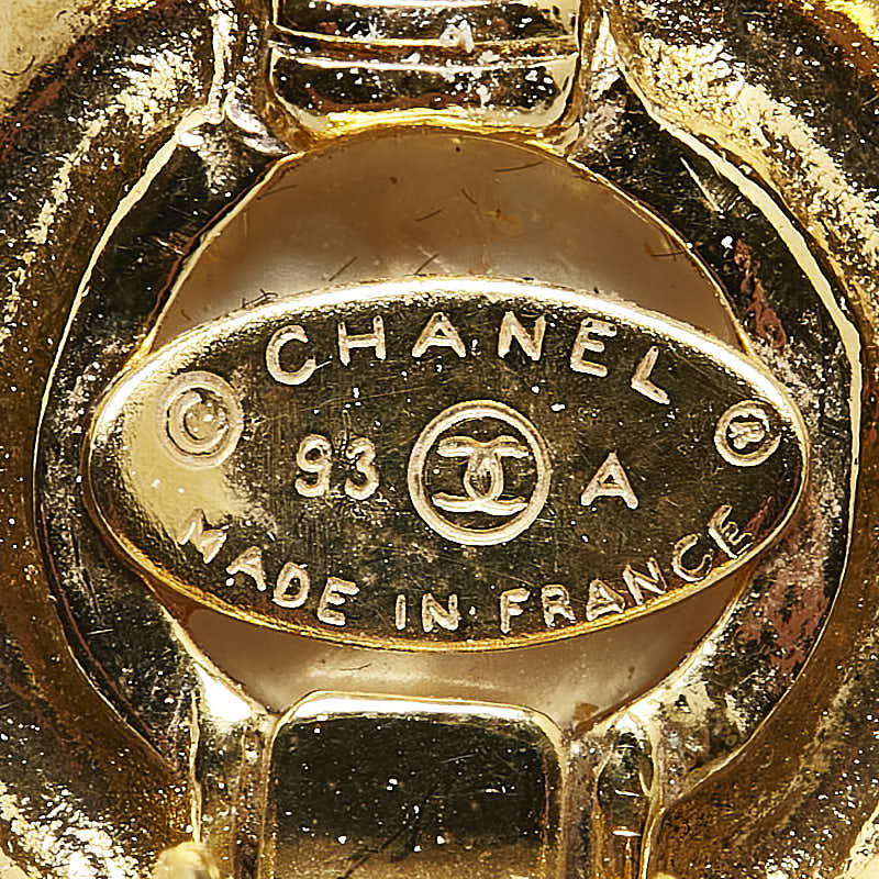 Chanel Vintage Coco Earring G Plated Pearl  Chanel