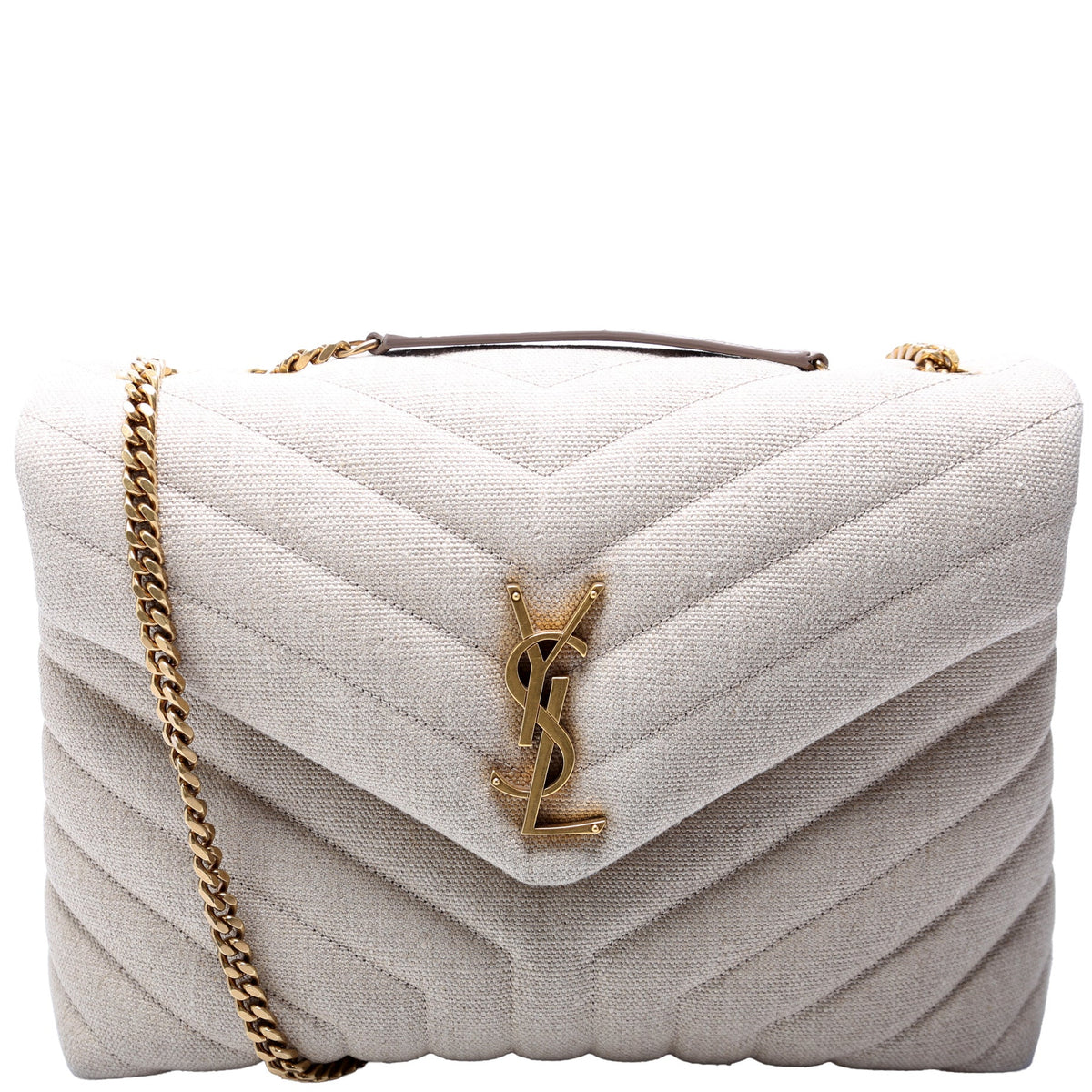 Loulou Medium Quilted Linen