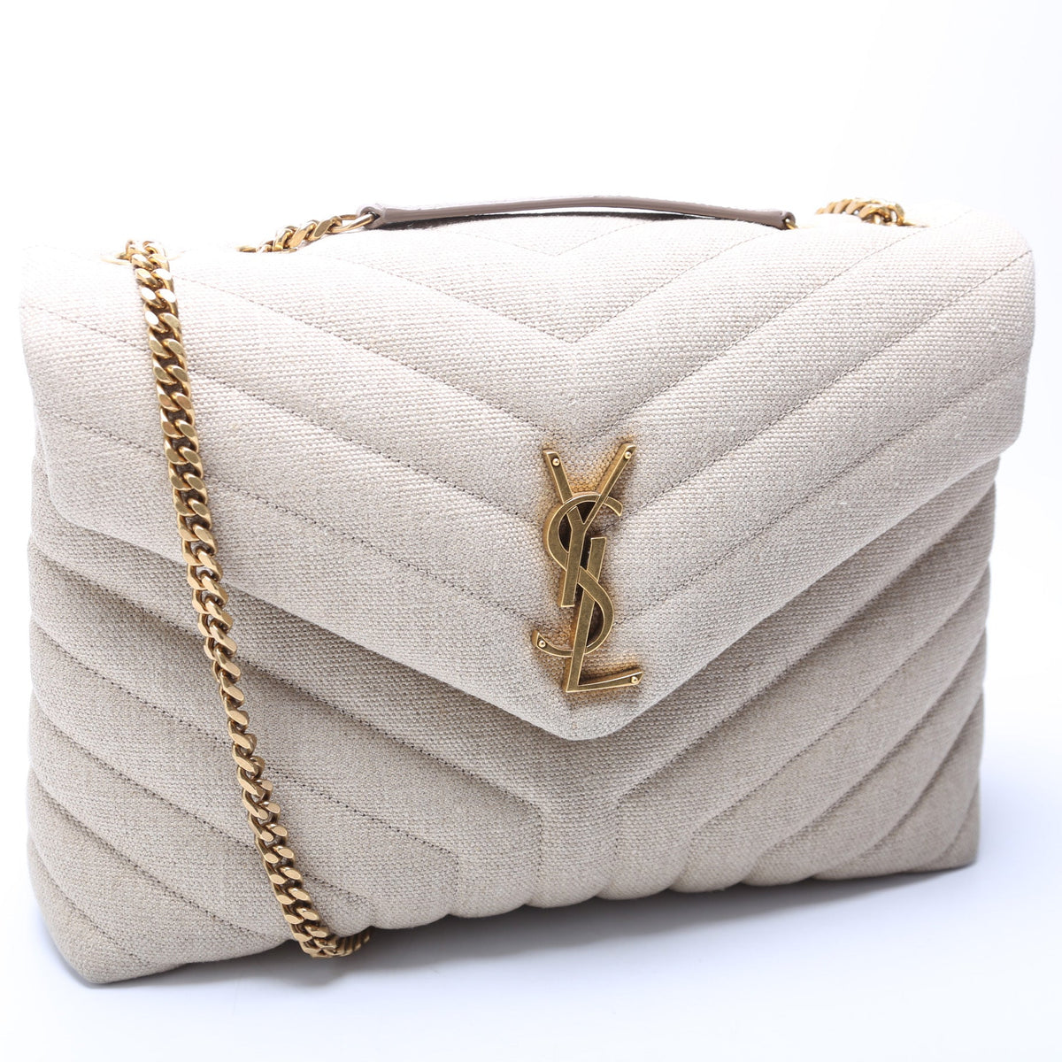 Loulou Medium Quilted Linen