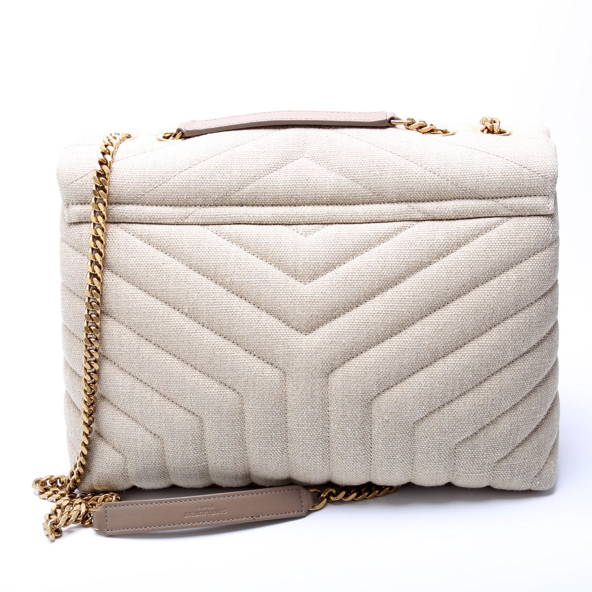 Loulou Medium Quilted Linen