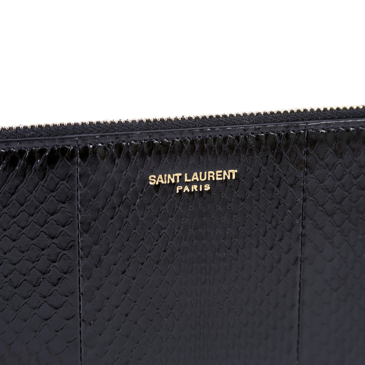 Snakeskin Pouch With Chain