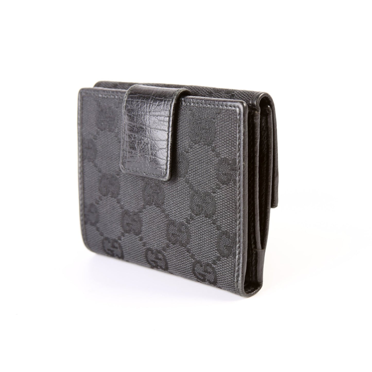 GG Canvas Bamboo Compact Wallet