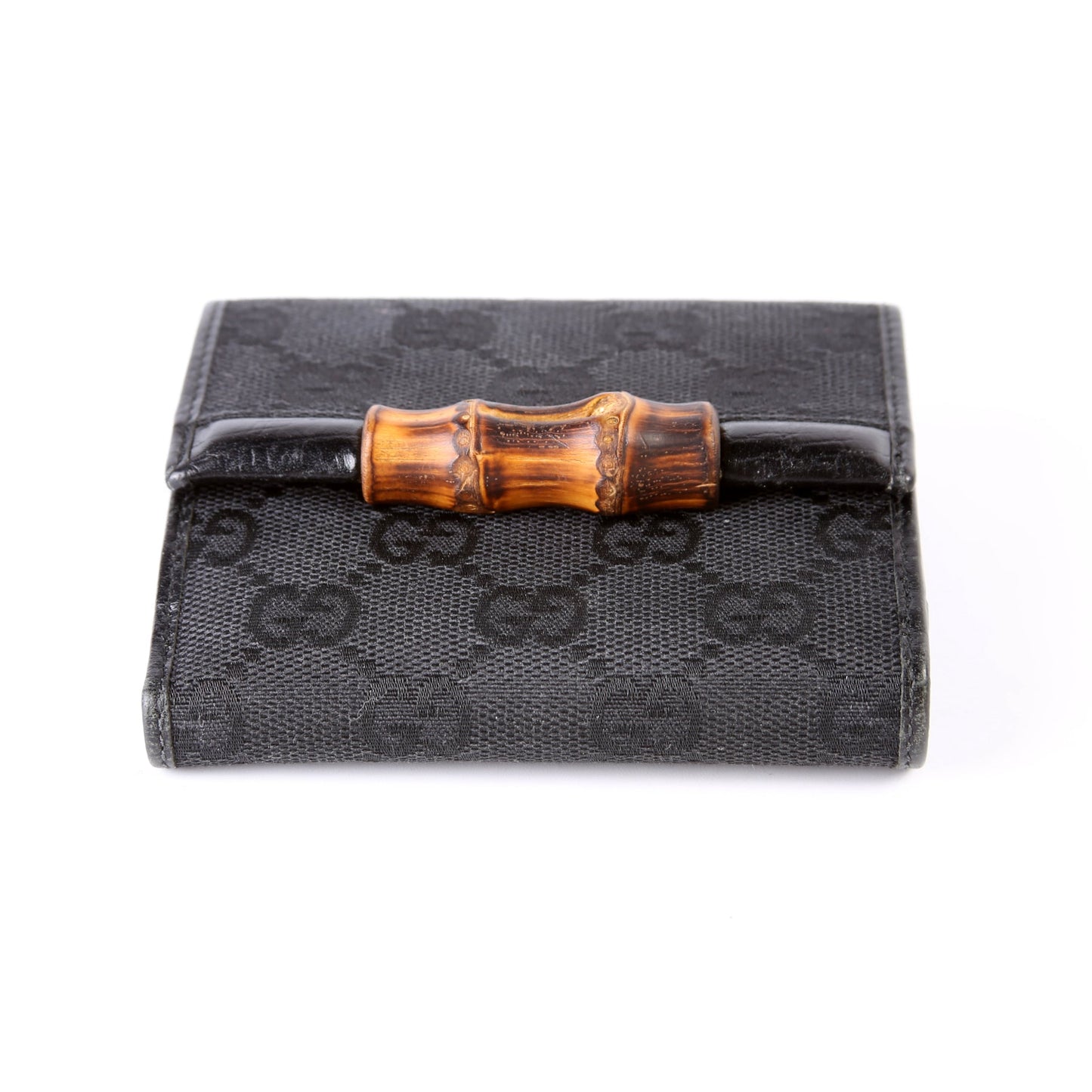 GG Canvas Bamboo Compact Wallet