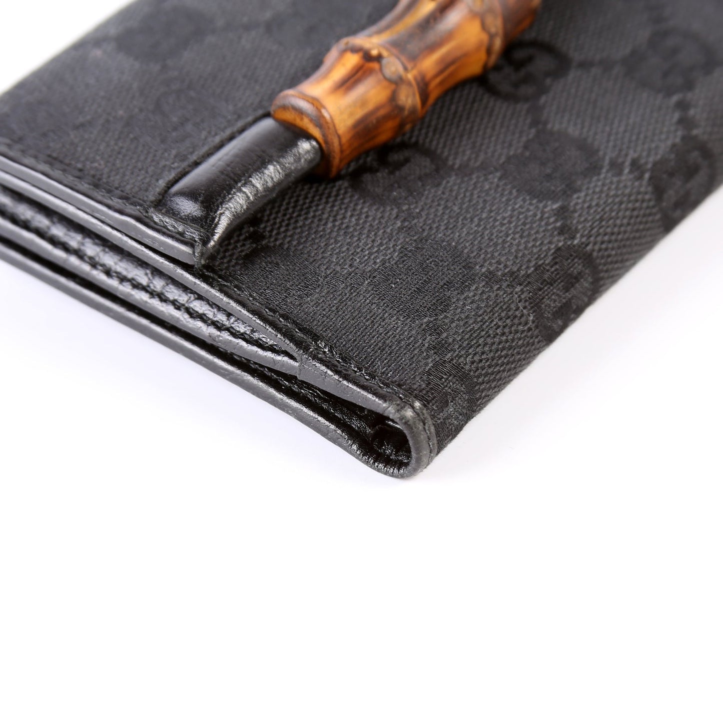 GG Canvas Bamboo Compact Wallet