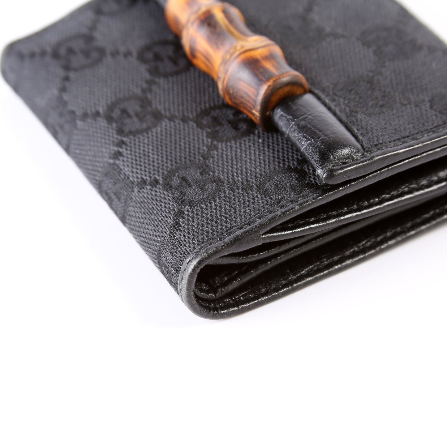GG Canvas Bamboo Compact Wallet