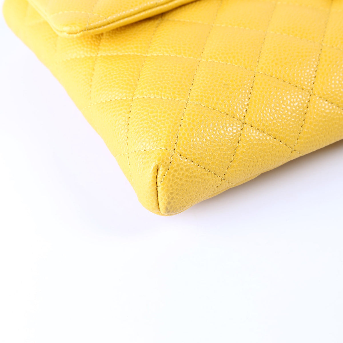 Classic Flap Clutch Caviar Yellow