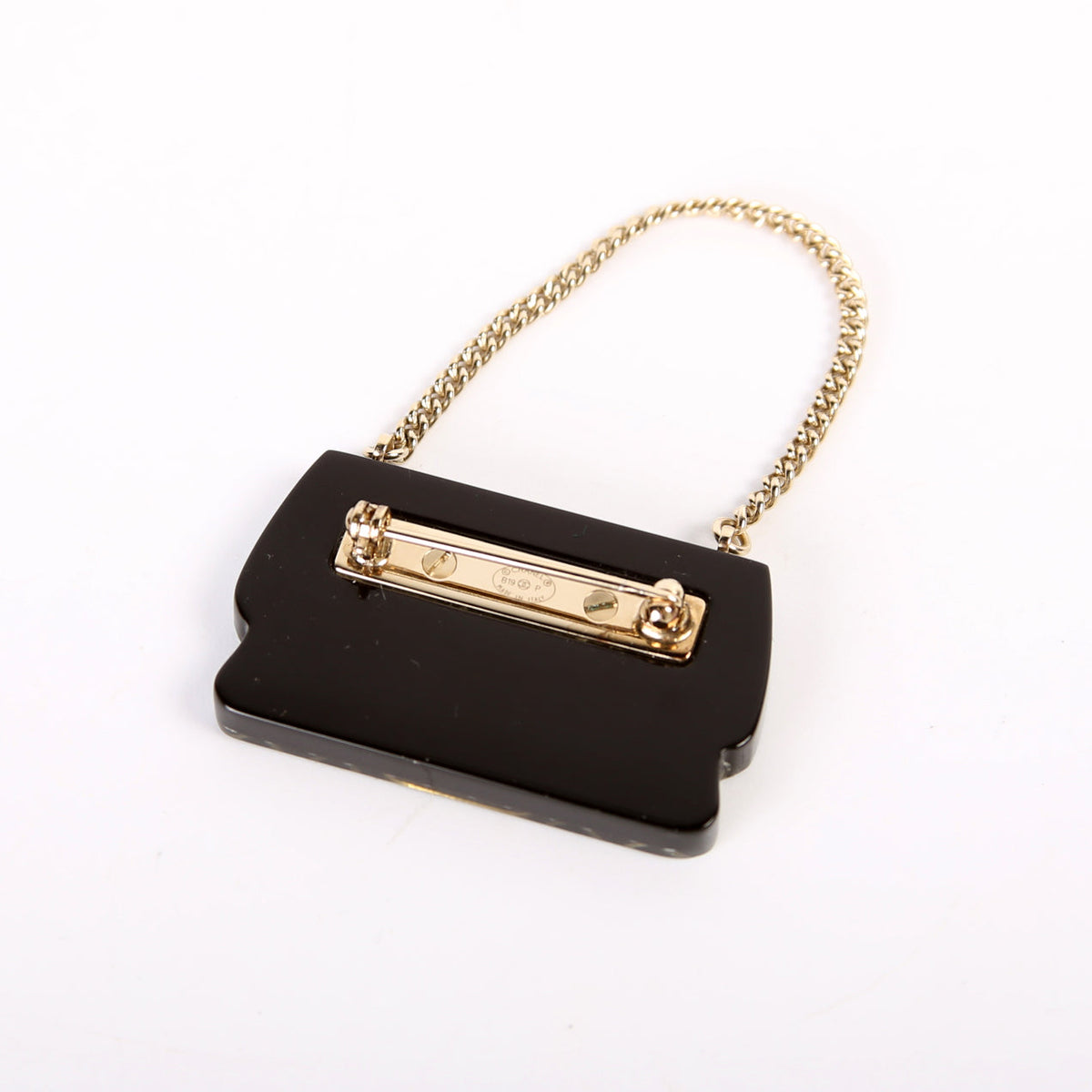 Resin Flap Bag Brooch