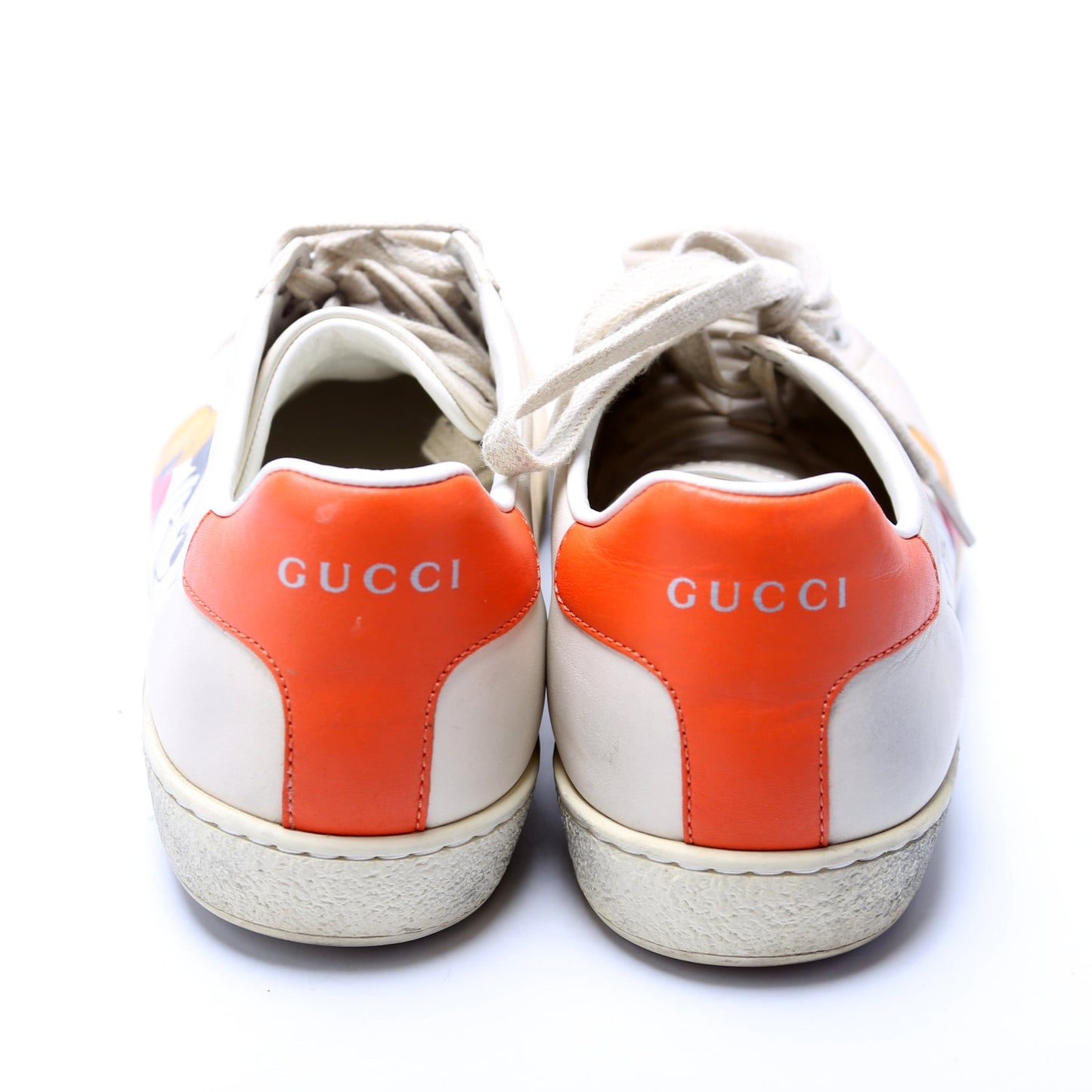 Gucci X Disney Distressed Ace Leather Mickey Mouse Sneakers Size .