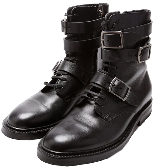Army  Strap Leather Boots Size