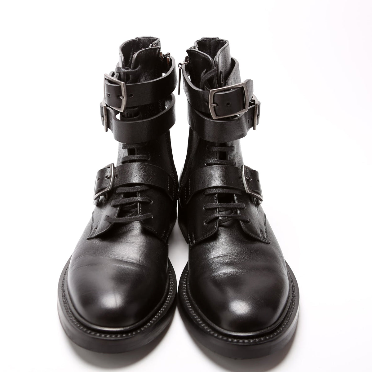Army  Strap Leather Boots Size