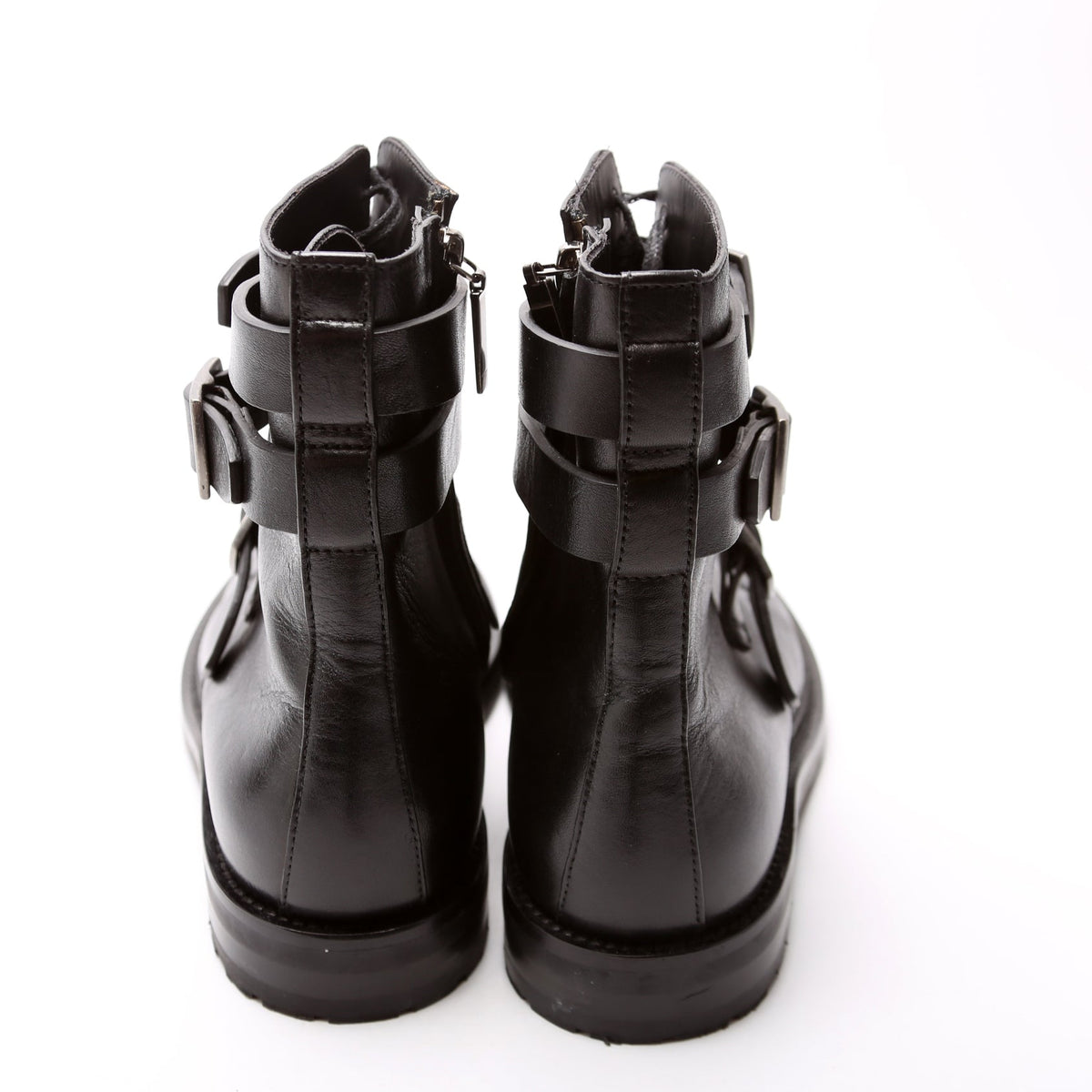 Army  Strap Leather Boots Size