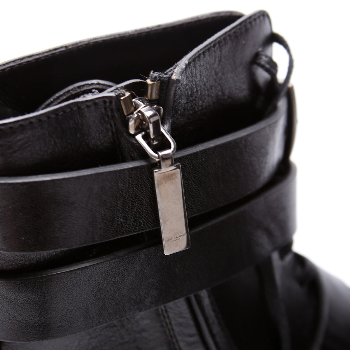 Army  Strap Leather Boots Size