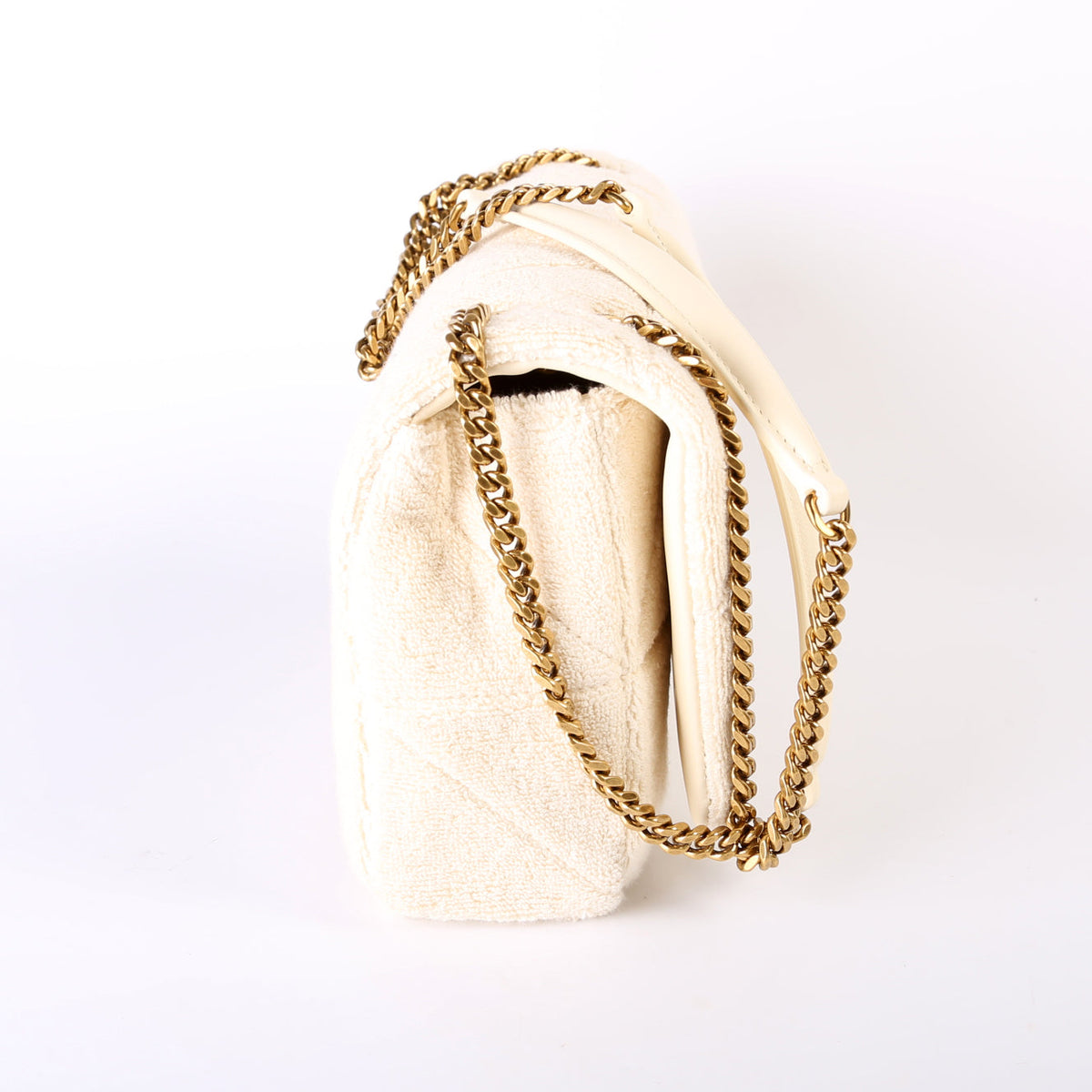 Jamie Patchwork Terry Cloth Medium Chain Bag