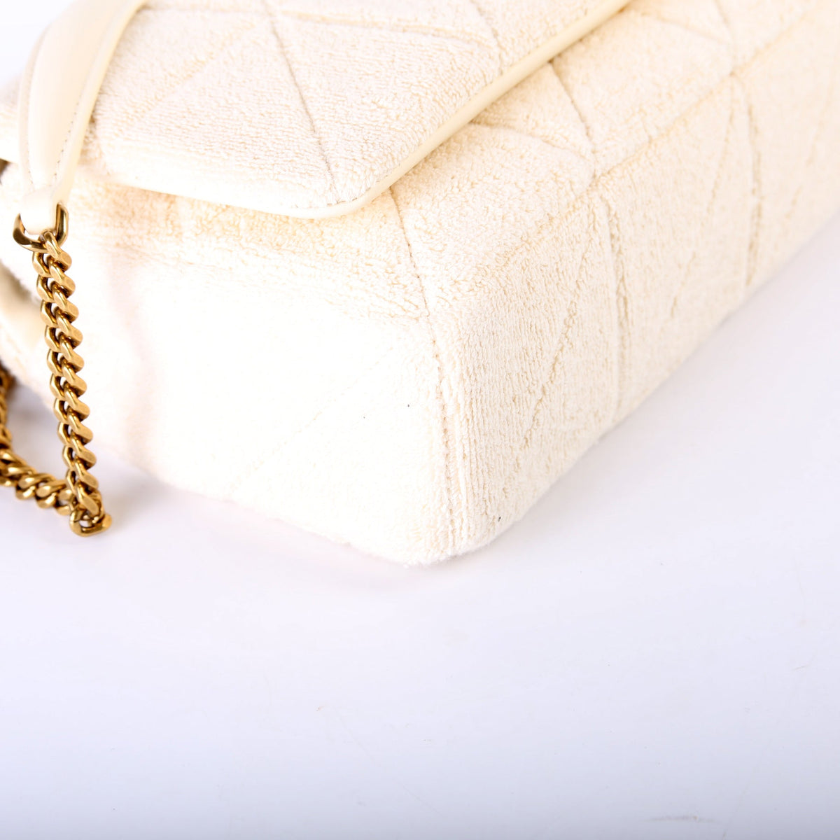 Jamie Patchwork Terry Cloth Medium Chain Bag