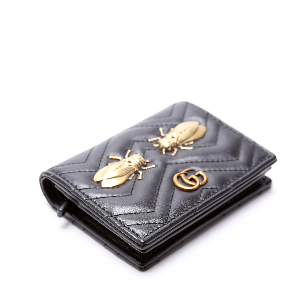 GG Marmont Cicada Stud Card Case