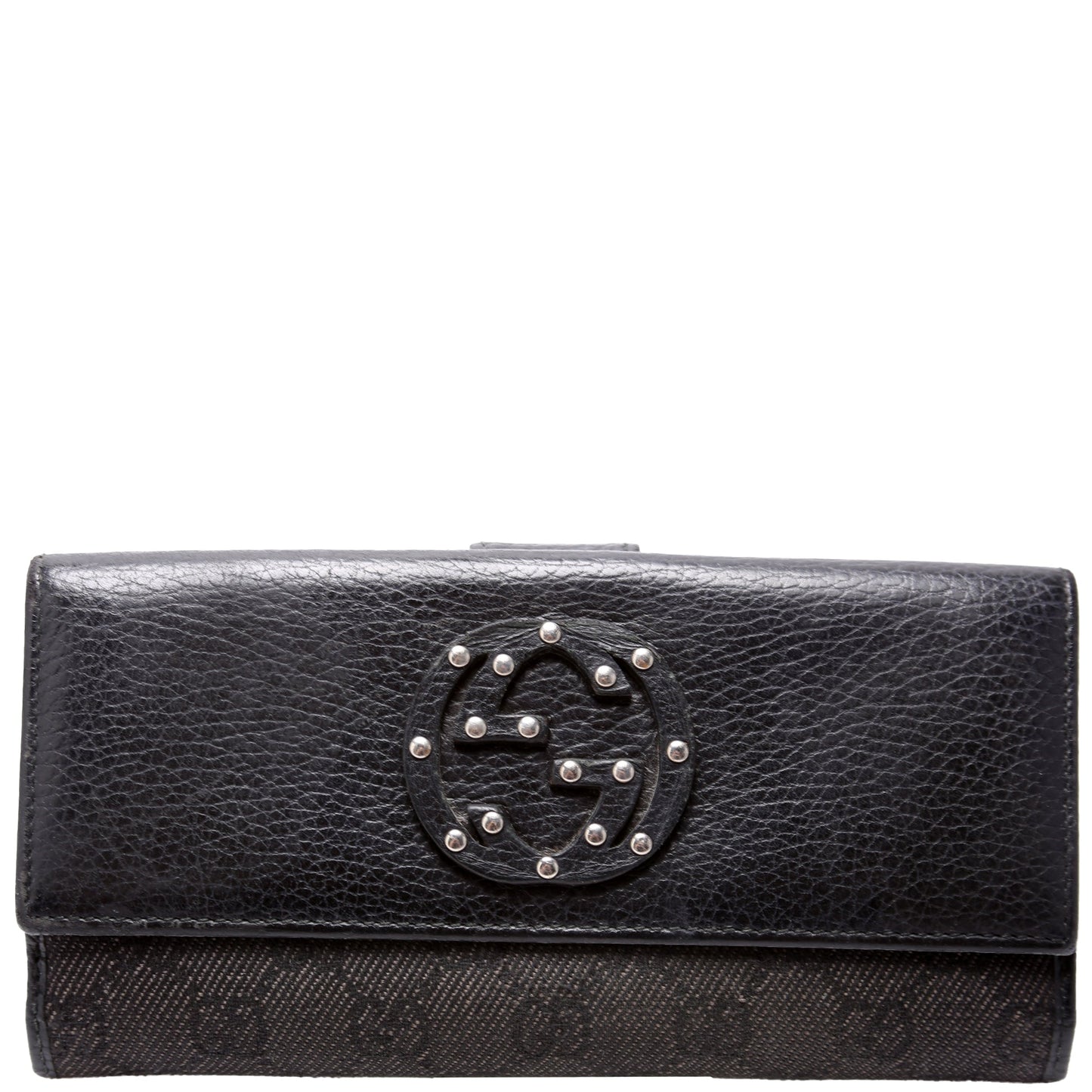 Interlocking GG Studded Wallet