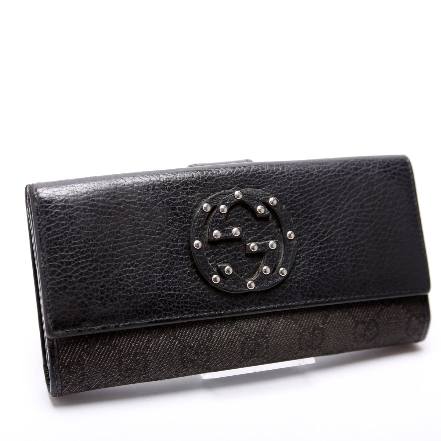 Interlocking GG Studded Wallet