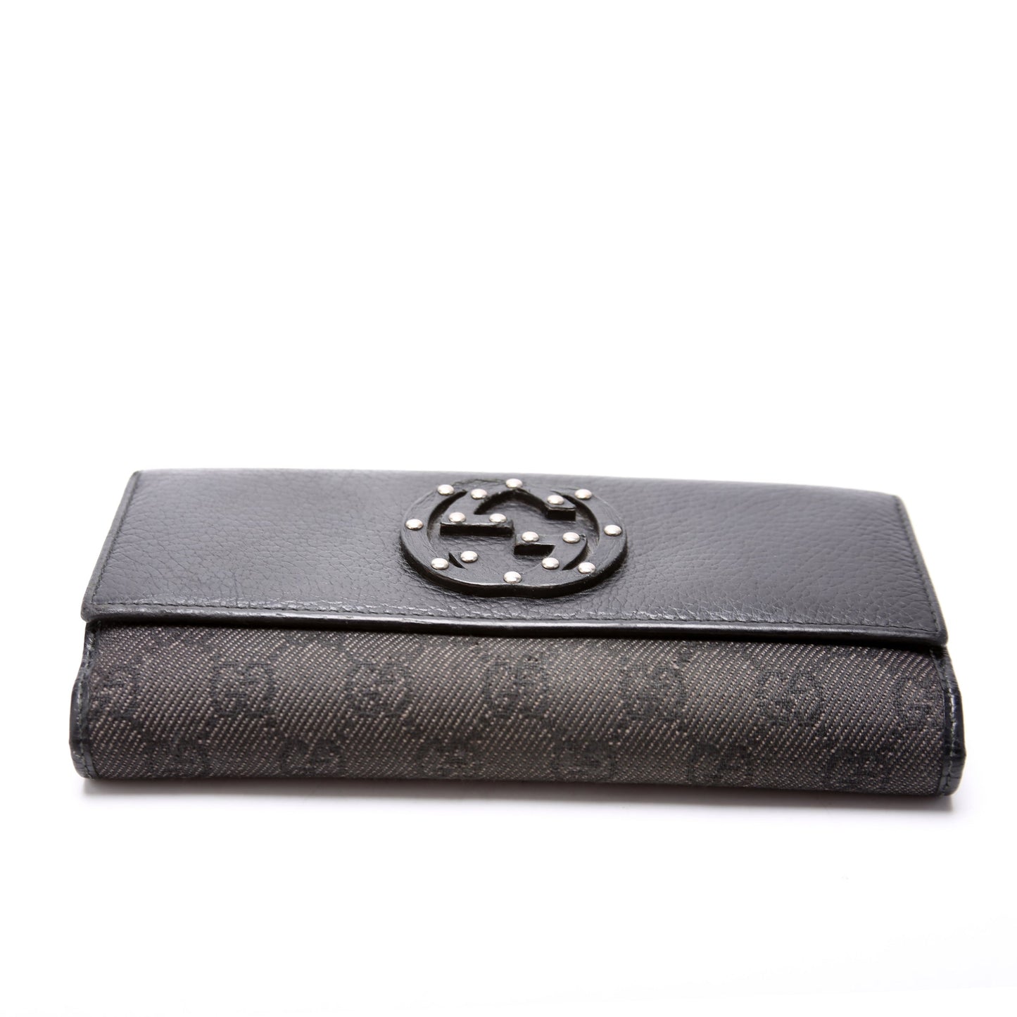 Interlocking GG Studded Wallet