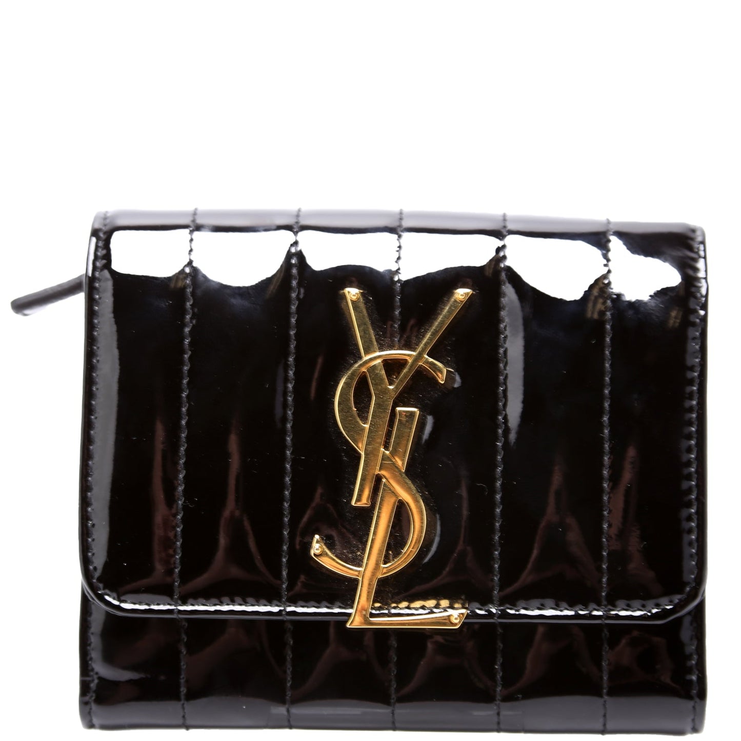 Vicky Patent Trifold Wallet