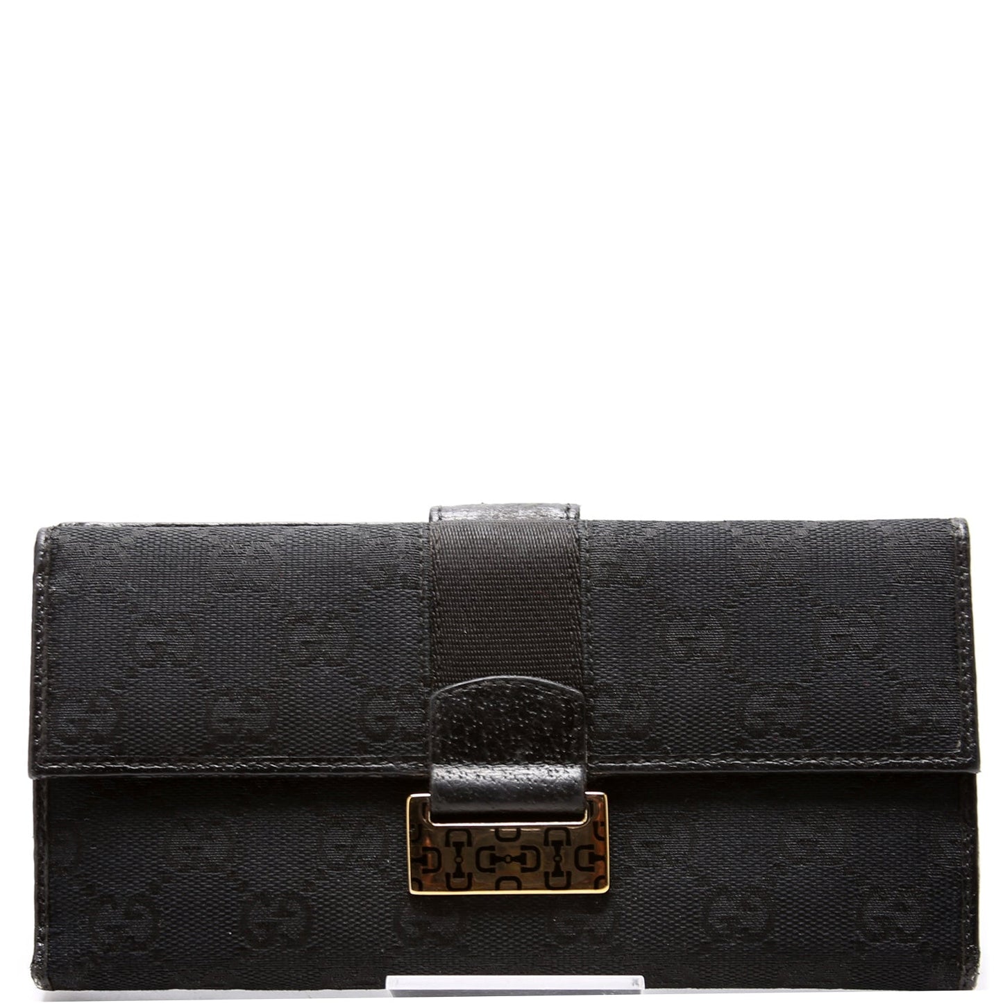 Gucci  GG Canvas Horsebit Continental Wallet