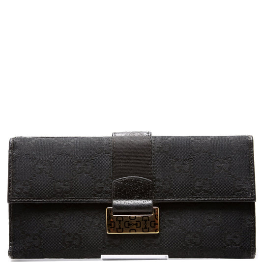 Gucci  GG Canvas Horsebit Continental Wallet