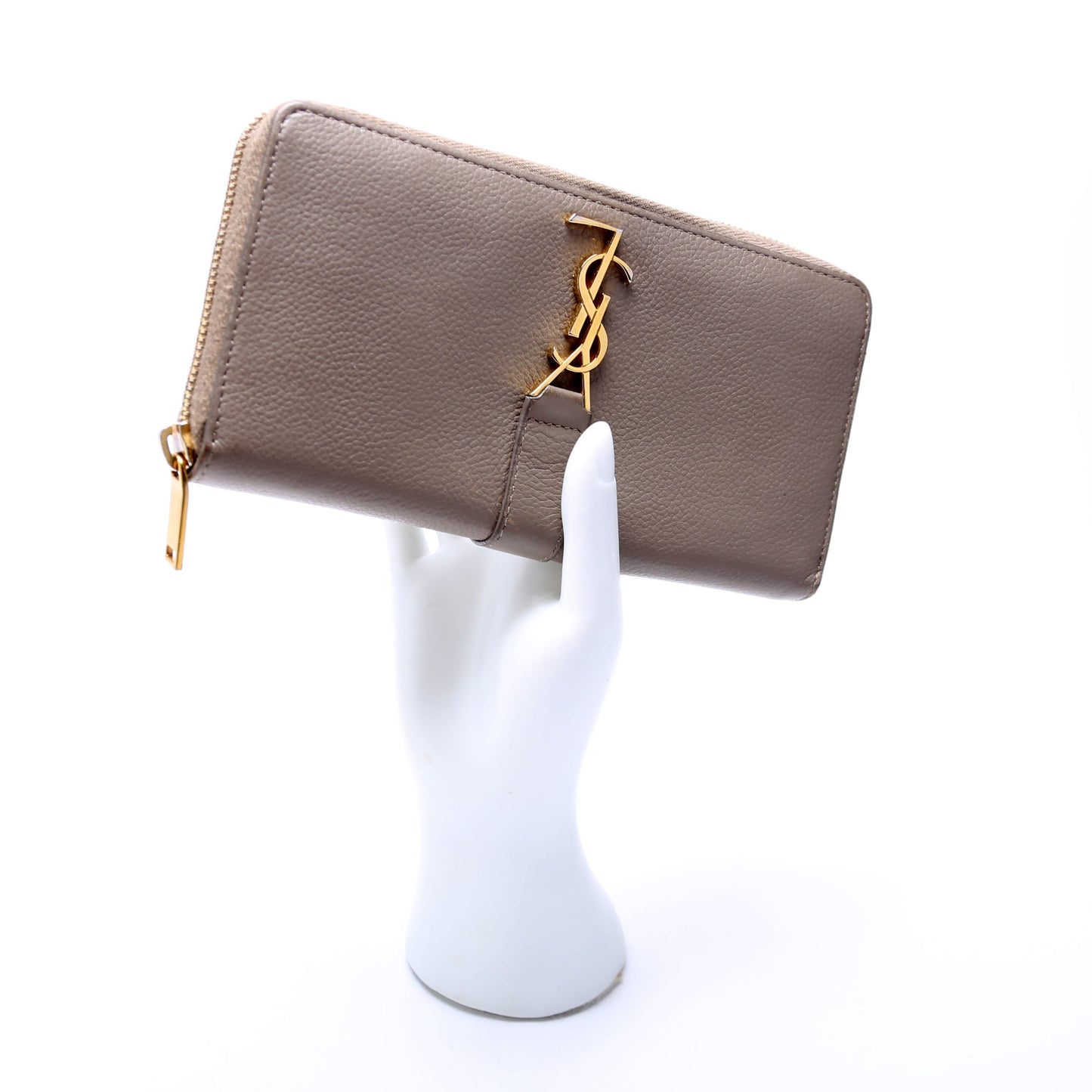 Monogram Zip Around Leather Wallet