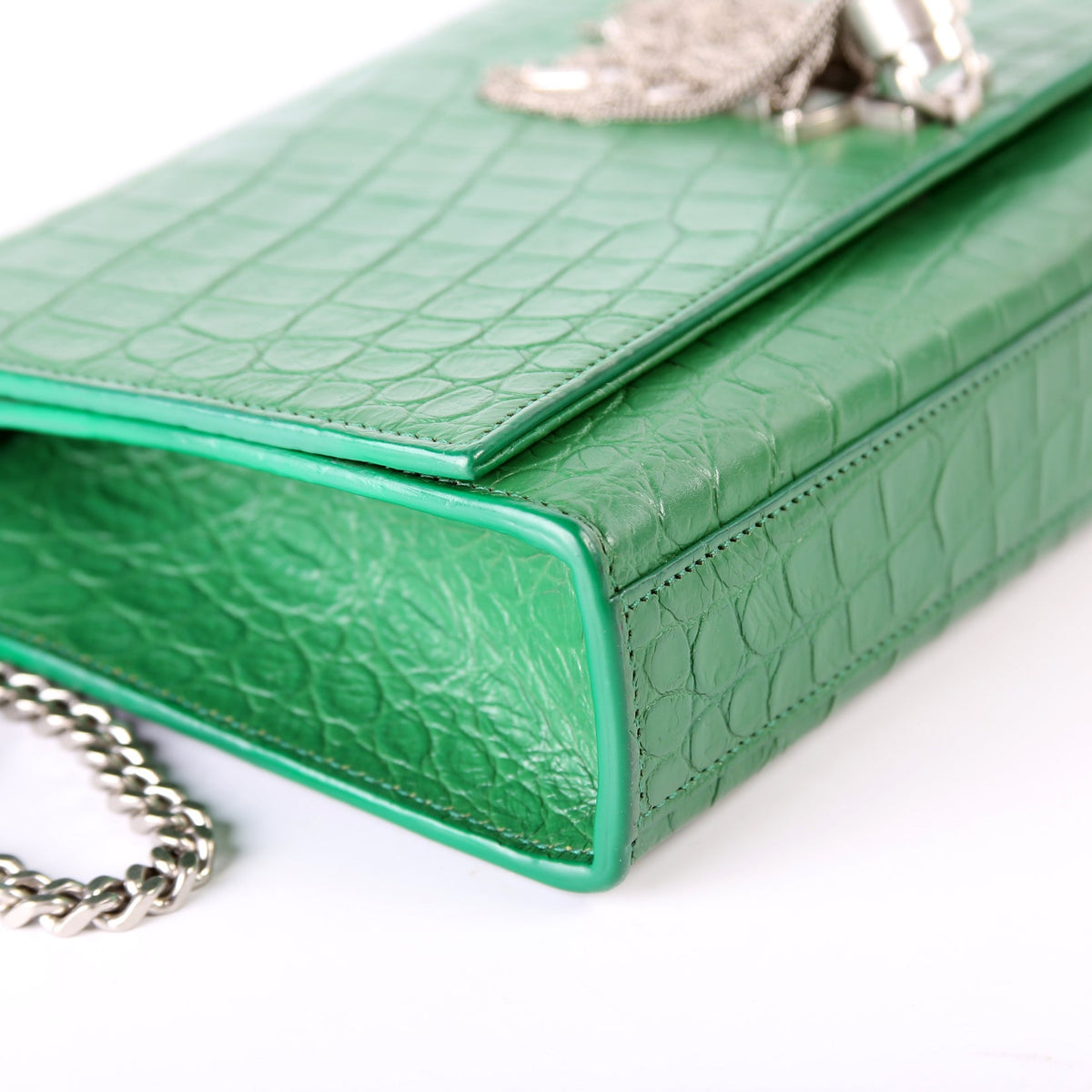 Kate Tassel Satchel Medium Croc Embossed