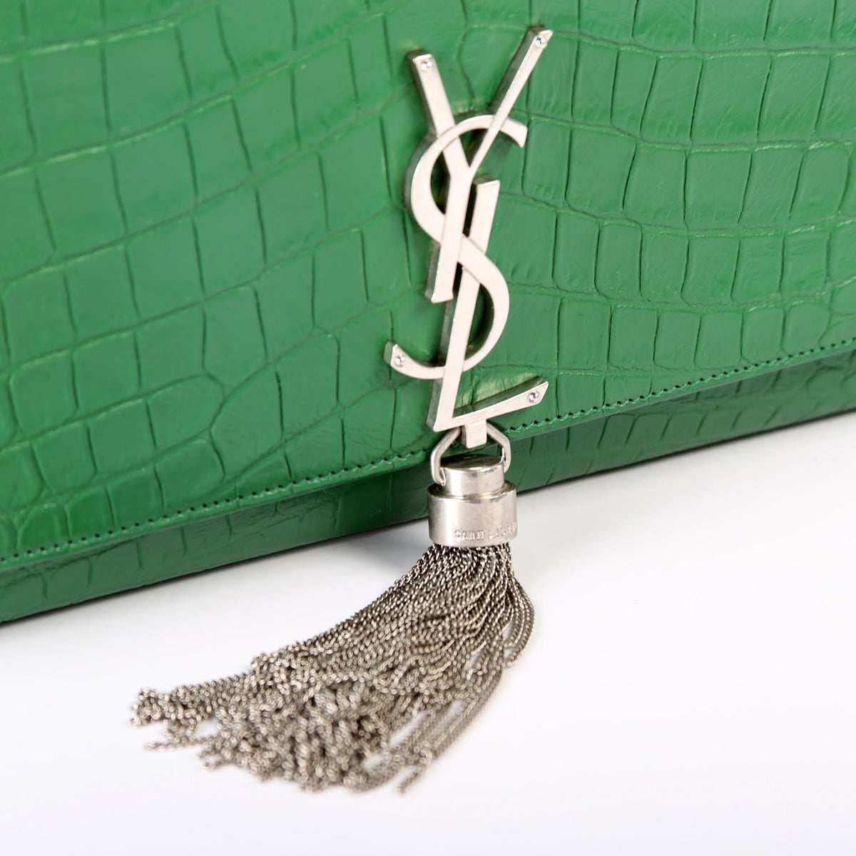 Kate Tassel Satchel Medium Croc Embossed