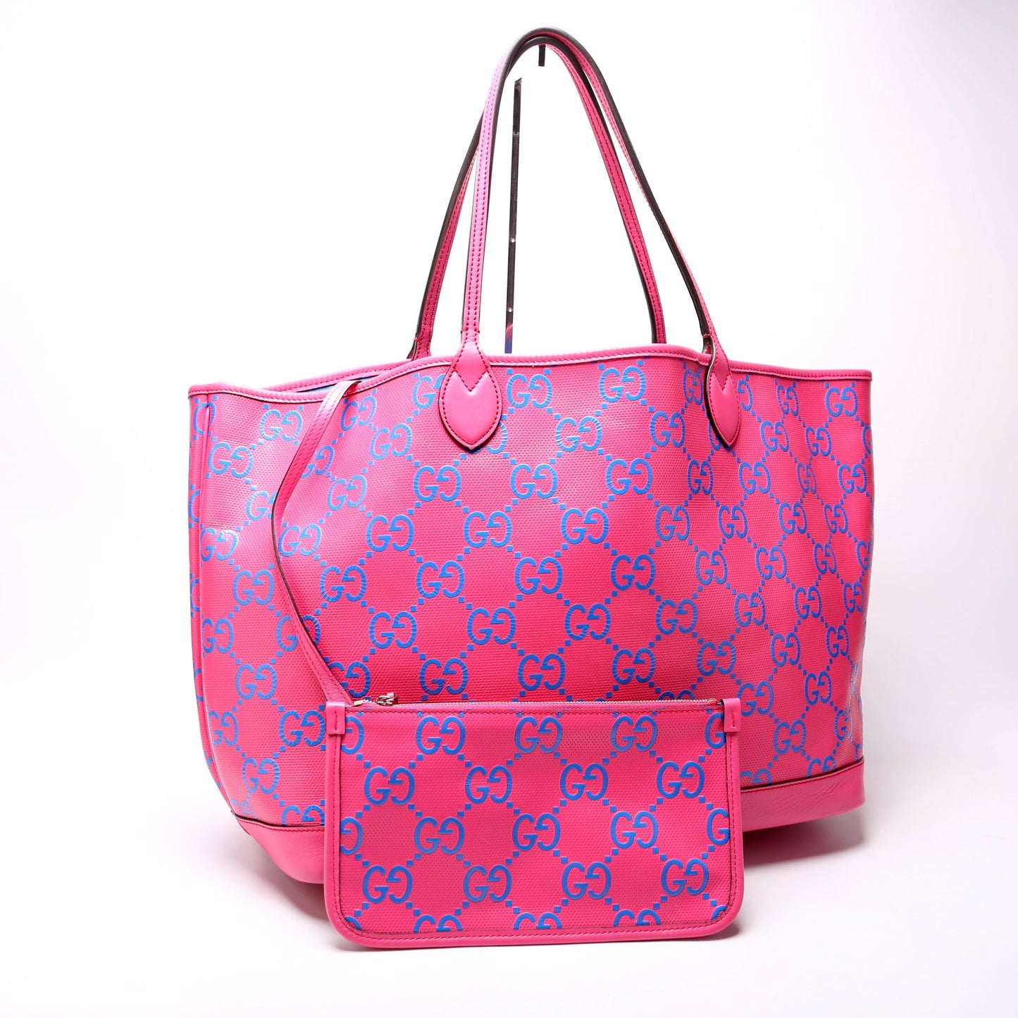 GG Embossed Tote W/Pouch Large