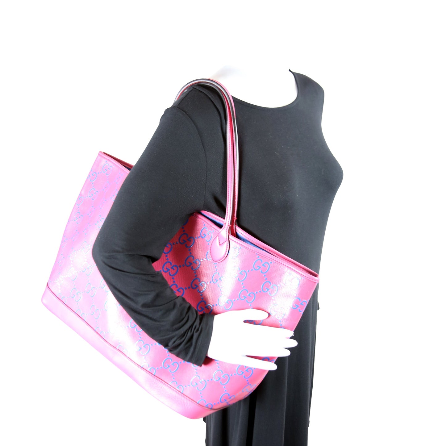 GG Embossed Tote W/Pouch Large