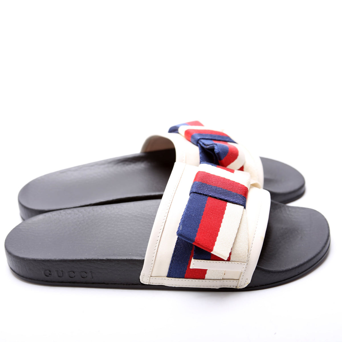 Sylvie Bow Rubber Slides Size