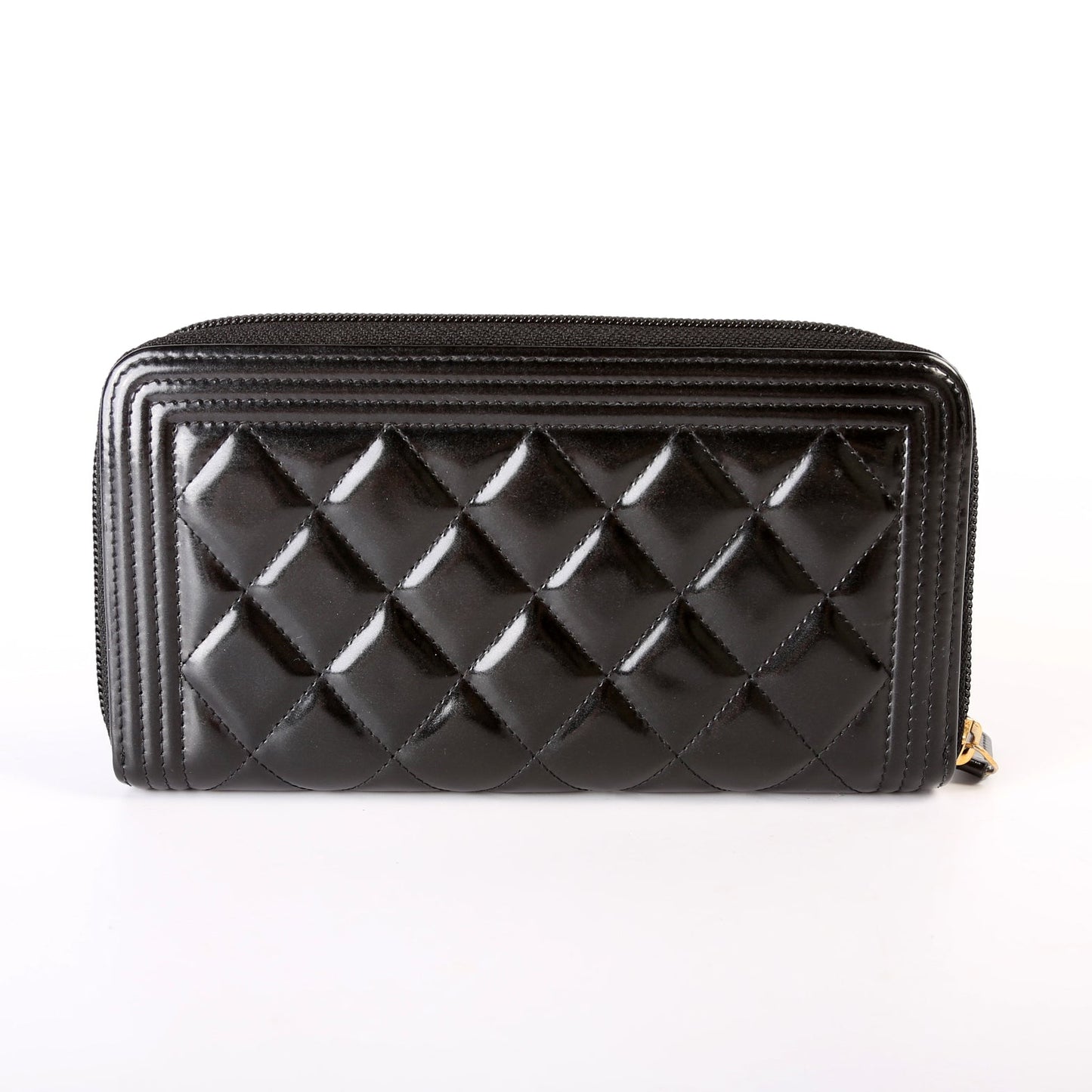 Boy Zip Around Wallet Quilted Patent 22M