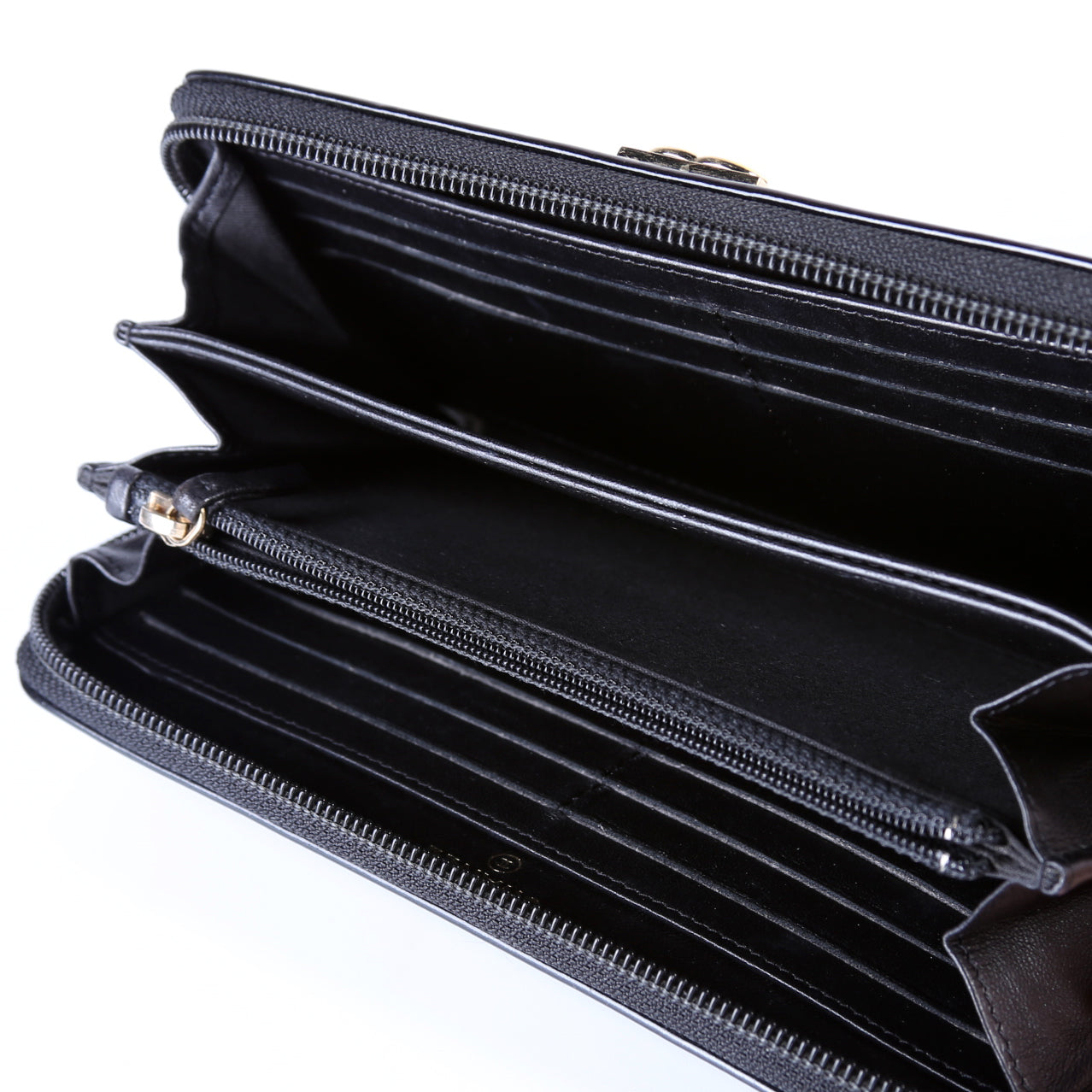 Boy Zip Around Wallet Quilted Patent 22M